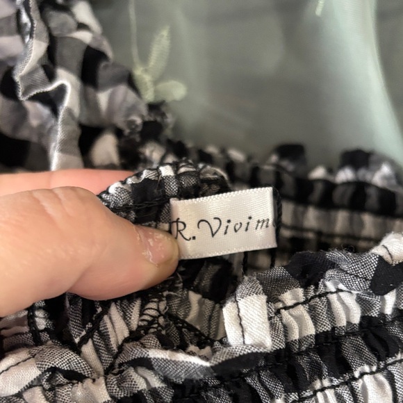 R. Vivimos Black and White Gingham Dress - Picture 3 of 4